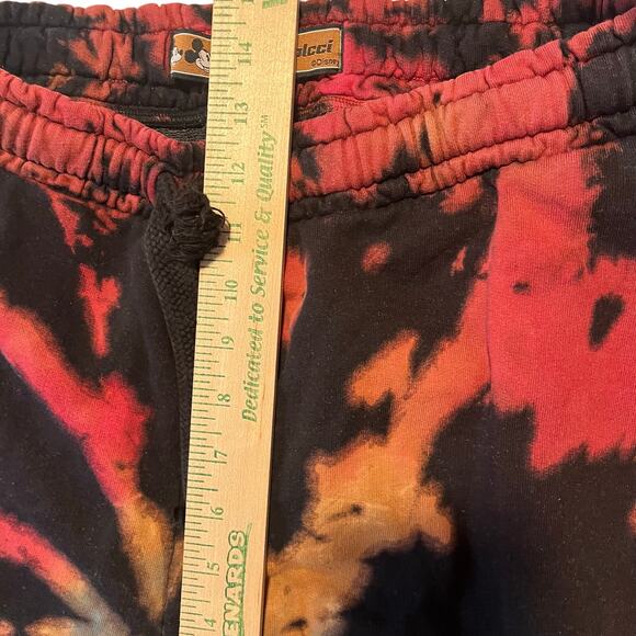 Disney x Colcci Men's Large Tie Dye Jogger Pants Mickey Mouse Black Red Colorful - Picture 8 of 8